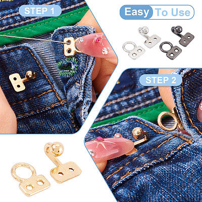 15Sets 3 Colors Alloy Hook and Eye Fasteners DIY-TA0012-27-1