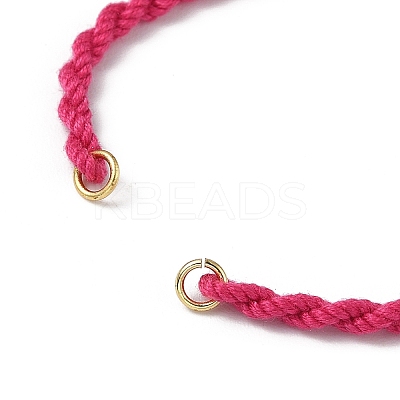 Braided Cotton Cord Bracelet Making MAK-L043-02G-02-1