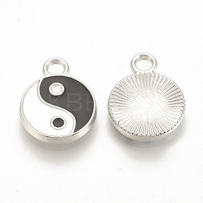 Feng Shui Alloy Enamel Pendants X-ENAM-S115-035B-1