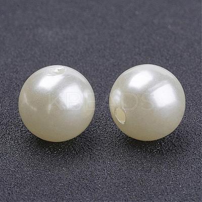 12MM Creamy White Color Imitation Pearl Loose Acrylic Beads Round Beads for DIY Fashion Kids Jewelry X-PACR-12D-12-1