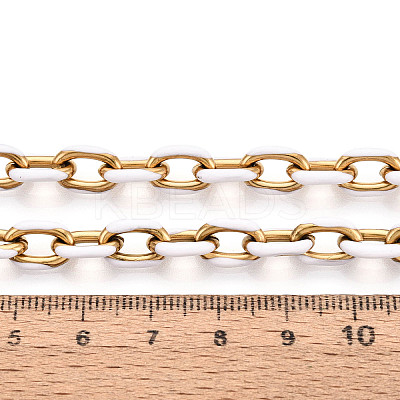 304 Stainless Steel Enamel Cable Chains CHS-N008-07G-03-1