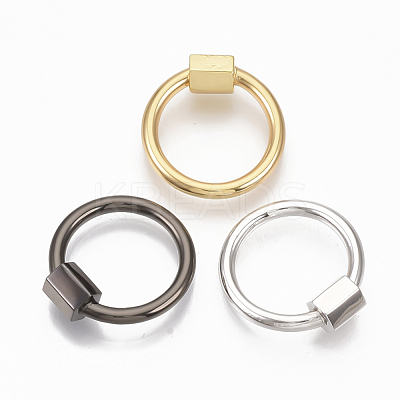 Brass Screw Carabiner Lock Charms KK-T047-06-1