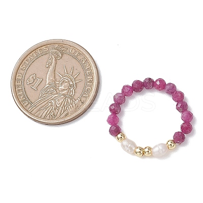 Natural Mixed Gemstone Finger Rings RJEW-JR00971-1