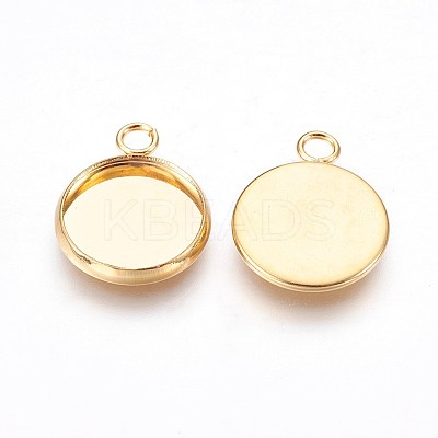 304 Stainless Steel Pendant Cabochon Settings LS-X-STAS-P220-11G-01-1