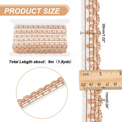 8M Polyester Curtain Lace Trimmer Ribbon DIY-NB0008-30D-1