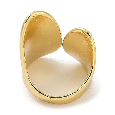 Rack Plating Brass Cuff Finger Rings for Women RJEW-C114-13F-G-1