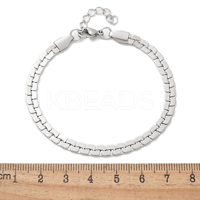 304 Stainless Steel Snake Link Chain Bracelets for Women BJEW-F488-22P-1