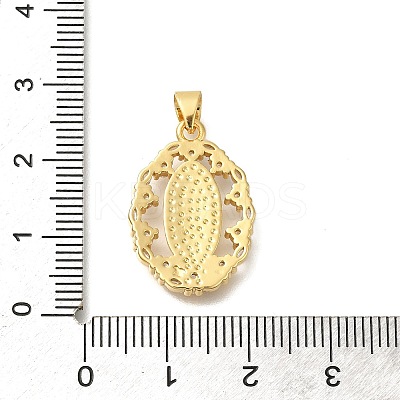 Rack Plating Brass with Cubic Zirconia Pendants KK-Z086-33G-06-1