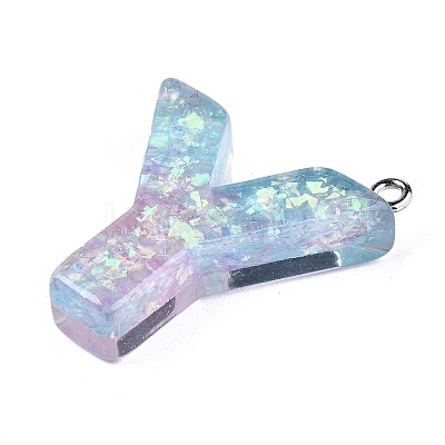 Transparent Epoxy Resin Pendants LS-CRES-S364-002Y-1