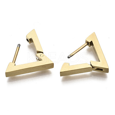 304 Stainless Steel Huggie Hoop Earrings STAS-R115-20G-1