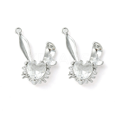 Brass Micro Pave Cubic Zirconia Pendants KK-L208-05P-01-1