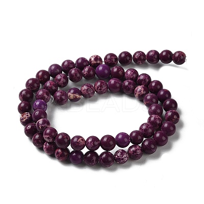 Synthetic Imperial Jasper Dyed Beads Strands G-D077-A01-01D-1