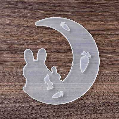 DIY Animal on the Crescent Moon Big Pendant Silhouette Silicone Molds LS-DIY-F125-02-1