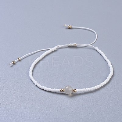 Nylon Thread Braided Beads Bracelets BJEW-JB04346-09-1