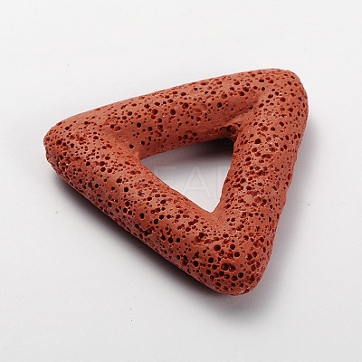 Synthetic Lava Rock Big Triangle Pendants G-O025-04G-1