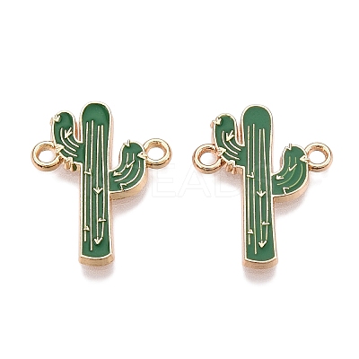 Rack Plating Alloy See Greem Enamel Connector Charms ENAM-N056-349G-1