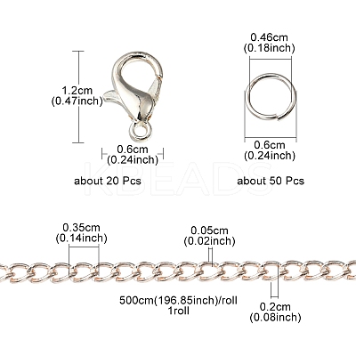 DIY Chain Bracelet Necklace Making Kit DIY-YW0006-43-1