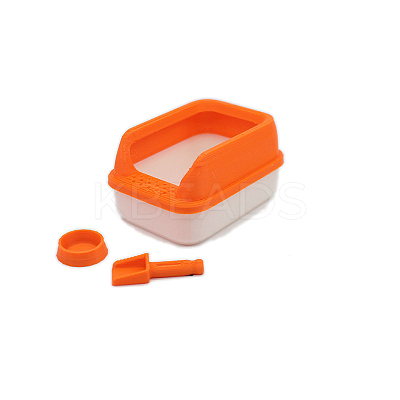 Plastic Cat Little Box Miniature Ornaments PW-WG95CD6-04-1