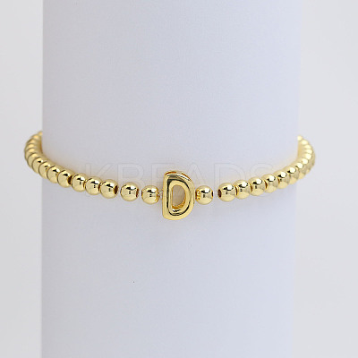 Brass Beaded Stretch Bracelets for Women FS-WG560D0-04-1
