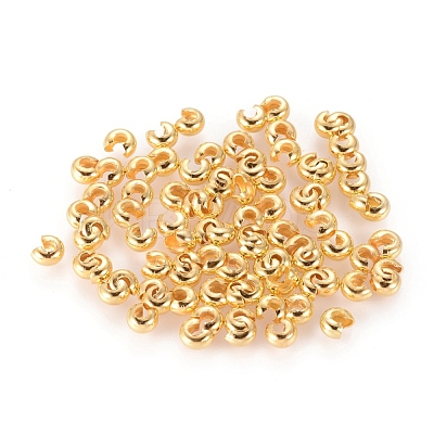Iron Crimp Beads Covers X-IFIN-H028-G-1