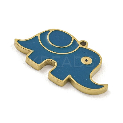 316 Surgical Stainless Steel Enamel Charms STAS-M073-19A-03G-1