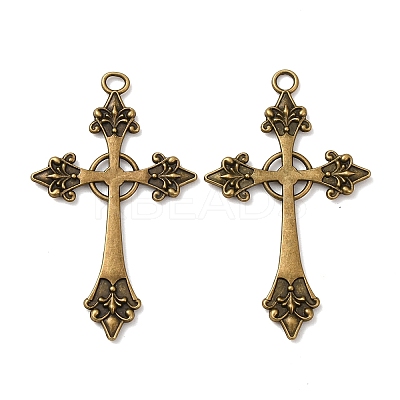 Cross Tibetan Style Alloy Big Pendants LS-TIBEP-Q058-04AB-FF-1