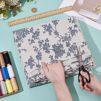Cotton Linen Fabric DIY-WH0591-282B-1