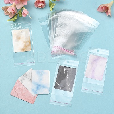 60Pcs 6 Colors Paper Jewelry Display Cards CON-YW0001-38-1