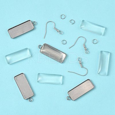 DIY Rectangle Dangle Earring Making Kits DIY-FS0009-20-1
