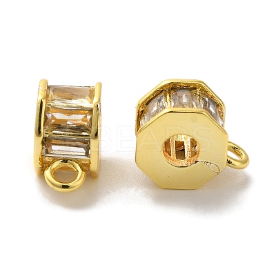 Column Brass Micro Pave Cubic Zirconia Tube Bails LS-KK-C072-05B-G-1