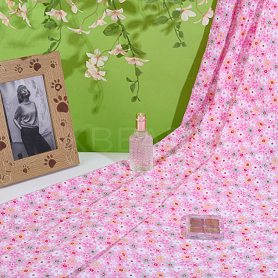 Flower Pattern Cotton Fabric DIY-WH0591-275D-1