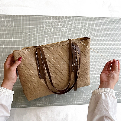 DIY Rhombus Textured Tote Bags Set PW-WG8B2C1-04-1