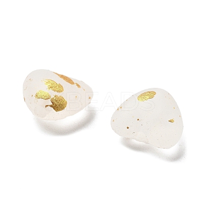 Frosted Transparent Acrylic Beads X1-OACR-F013-10-1