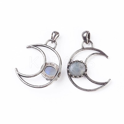 Natural Labradorite Pendants G-F639-07E-1