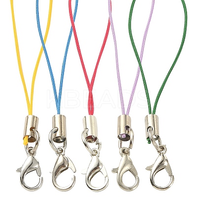 50Pcs 5 Colors Polyester Cord Mobile Straps MOBA-YW0001-03-1