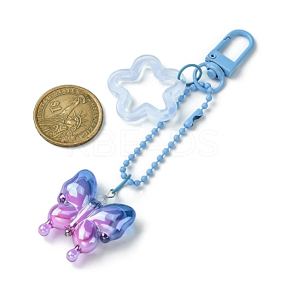 Butterfly & Star Acrylic Pendant Decorations HJEW-JM01738-02-1