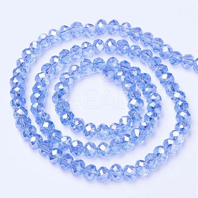Electroplate Glass Beads Strands EGLA-A034-T10mm-B09-1