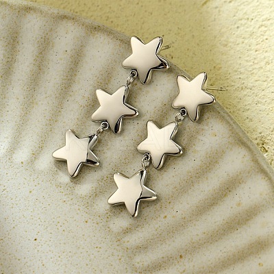 304 Stainless Steel Stud Earrings EJEW-S226-10P-03-1