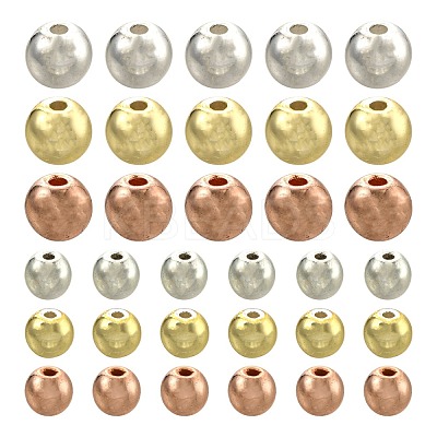 330Pcs 6 Style 3 Colors Electroplate Non-magnetic Synthetic Hematite Beads Strands G-FS0001-07-1