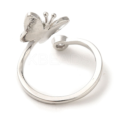 Brass Micro Pave Cubic Zirconia Rings for Women RJEW-E295-19P-1