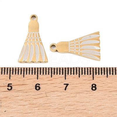 304 Stainless Steel Enamel Pendants STAS-Z190-07G-01-1