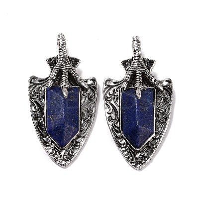 Natural Lapis Lazuli Faceted Big Pendants G-L524-03AS-05-1