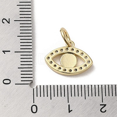 Brass Micro Pave Cubic Zirconia Charms KK-E092-07G-03-1