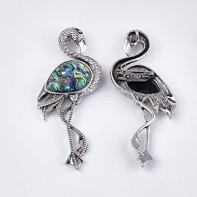 Abalone Shell/Paua Shell Brooches/Pendants RESI-S376-20C-1