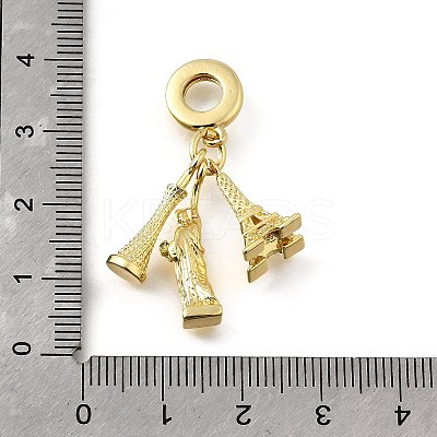 Brass Eiffel Tower The Statue of Liberty European Dangle Charms KK-Q066-03G-1