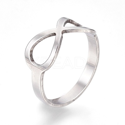 Tarnish Resistant 201 Stainless Steel Finger Rings RJEW-R133-02-B-1
