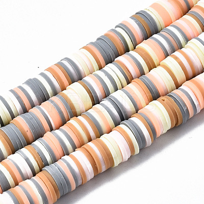Handmade Polymer Clay Beads Strands CLAY-R089-8mm-108-1