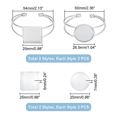 DIY Blank Bangle Making Kits DIY-UN0005-73-1
