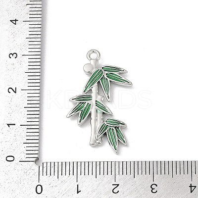 Rack Plating Alloy Enamel Rhinestone Pendants PALLOY-R151-35P-1