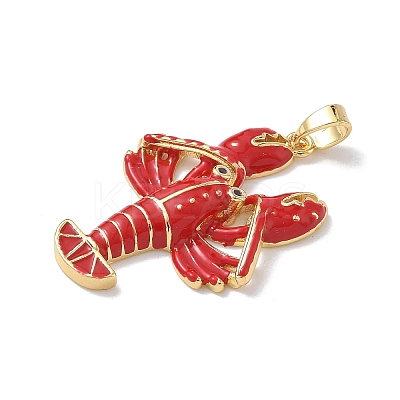 Brass Enamel Pendants KK-Z124-01G-02-1